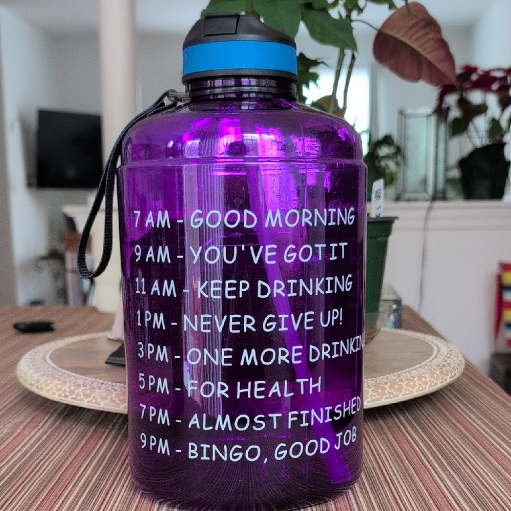 Purple Motivational Water Bottle